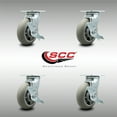 thumbnail image 2 of Cambro H14005 Meal Delivery Cart Caster Set - 4 Swivel with Brake – SCC, 2 of 2