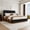Black, variant on DAIILIO Full Size Bed Frame with Headboard, Upholstered Bed Frames,with Enclosed Wood Base, Metal Structure & Wood Slats Support,No Noise, Easy Assembly, Beige