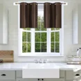 thumbnail image 2 of Gorgeous Home Linen D24 Brown 2-Piece Short Half Window Blackout Curtains, 2 of 5