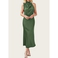 thumbnail image 6 of FreshPretty Womens Sleeveless Cocktail Dresses Mock Neck Keyhole Elastic High Waist Evening Party Maxi Wedding Guest Dress, 6 of 7