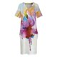 thumbnail image 3 of Vestido colgante con bolsillos para mujer traje de noche con estampado de acuarela para baile Fucsias, 3 of 6