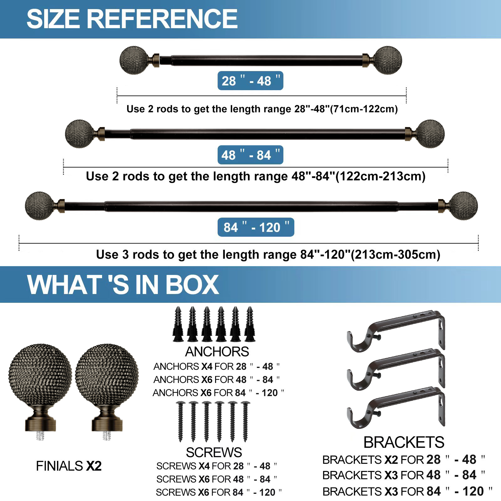 Urbanest Giato Adjustable Single Drapery Curtain Rod & Hardware Set