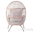 thumbnail image 7 of Better Homes & Gardens Ventura Outdoor Wicker Stationary Kid's Egg Chair, Pink, 7 of 7