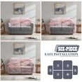 thumbnail image 5 of TSOVTHRID Pink Marble Texture Print Loveseat Couch Covers for 2 Seat Couch Recliner Loveseat Cover with Pockets Washable Stretch Sofa Cover Furniture Protector for Dogs, 5 of 7