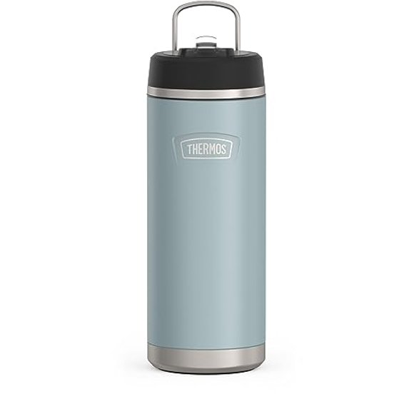 Botella de Agua de Acero Inoxidable de la Serie ICON de THERMOS con Pajita