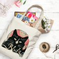 thumbnail image 3 of JEUXUS Cat Mom Happy Mothers Day For Cat Lovers Family Matching Canvas Tote Bag - A Great Gift Item 14.1x15.7in, 3 of 5