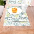 thumbnail image 5 of YFYANG Washable Heat-Resistant Placemats, 70% PVC/30% Polyester, Plants Foliage Pattern Kitchen Table Mat, 12" x 18" 1 Piece, 5 of 6