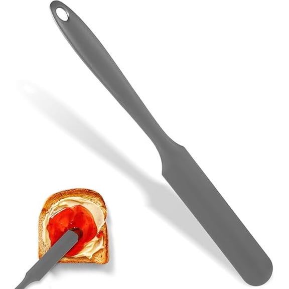 Silicone Jar Spatula Non-Stick Sourdough Scraper Tool Sourdough Stirring Stick Skinny Rubber Spurtle Long Handle Baking Cooking Tool for Scraping Icing Bread Cream Jam