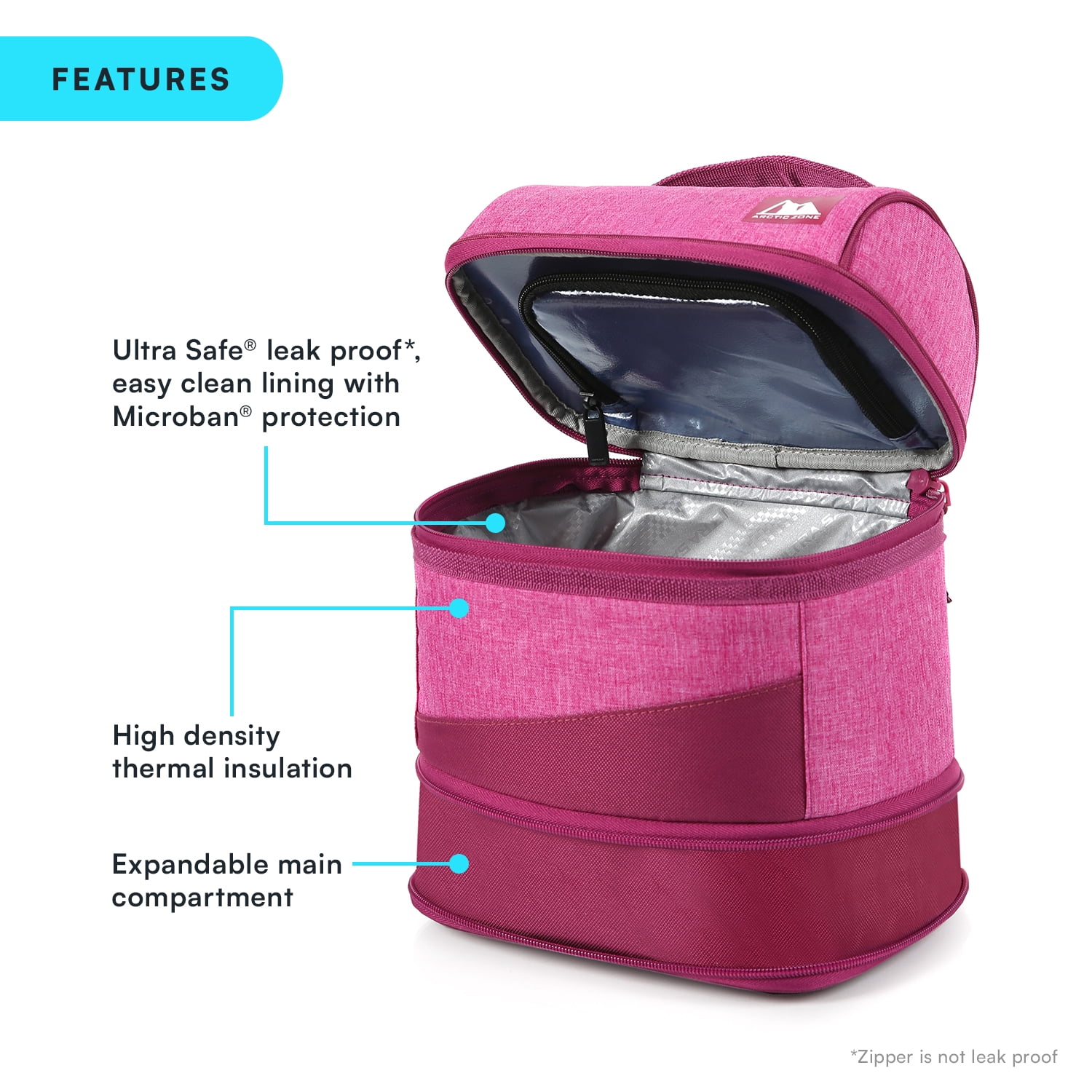 Arctic Zone Expandable Secret Bucket, Pink