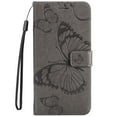 thumbnail image 5 of Feishell Compatible with iPhone 16 Pro Wallet Case with Wrist Strap,for Men Women,Butterfly Embossed PU Leather Flip Stand Card Slots Protective Magnetic Flip Kickstand Phone Cover,Gray, 5 of 11