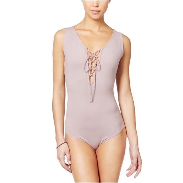 Mono con lazo en la parte delantera Say What? para Mujer morado grande