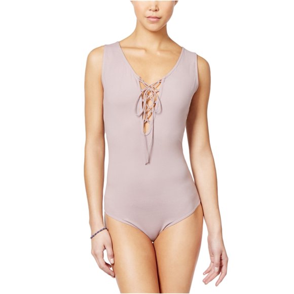 Mono con lazo en la parte delantera Say What? para Mujer morado grande