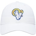 thumbnail image 2 of Men's '47 White Los Angeles Rams Logo Clean Up Adjustable Hat, 2 of 4
