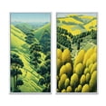 thumbnail image 2 of Designart "Majestic Mountain Forest Green Valley Vision VII" Meadow Framed Wall Art Set Of 2 - Traditional Green Gallery Wall Frame Set For Home Decor, 2 of 6