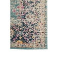 thumbnail image 2 of HomeRoots 532126 10 x 14 ft. Teal Blue Floral Power Loom Rectangle Area Rug with Fringe, 2 of 5