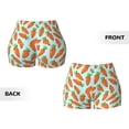 thumbnail image 5 of Lsque Cartoon Carrot Pattern High Waisted Biker Shorts for Women-Tummy Control Fitness Athletic Workout Running Yoga Gym Shorts,Moisture-Wicking-Small, 5 of 9