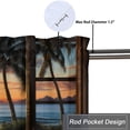 thumbnail image 5 of Beach Landscape Printed Window Curtains Valances Sea Palm Trees Sundet Natural Scenery Rustic Window Valance for Living Room Bedroom, Kitchen Valance Rod Pocket Window Curtain 54 by 18 in, 1 Panel, 5 of 6
