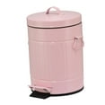 thumbnail image 4 of Garbage Bin Rubbish Bin Paper Basket with Pink Elegant Iron Design for Girls Room Dorm Office Kitchen, 4 of 9