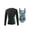 Black, variant on TiaoBug Kids Girls Printed Swimwear Long Sleeve Rash Guard Swim Top with One Piece Swimsuit Set Black 8