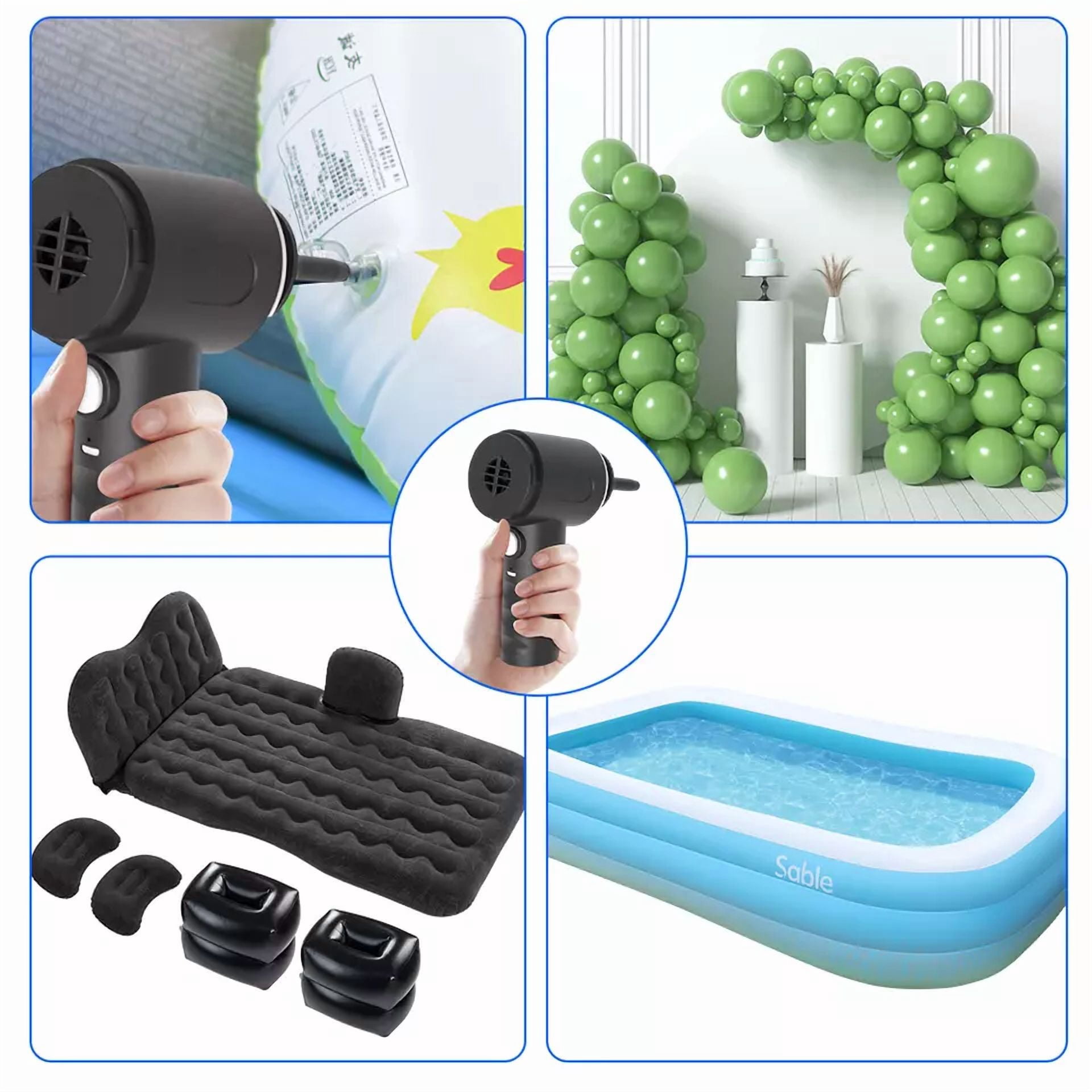 CRESTIN- 2 In 1 Compressed Air Duster Air Blower & Vacuum Cleaner Cordless Duster Blower