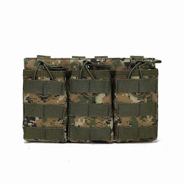 Tactical AK M4 5.56/7.62 Triple Magazine Camouflage Pouch Cartridges Clip Ammo Holder