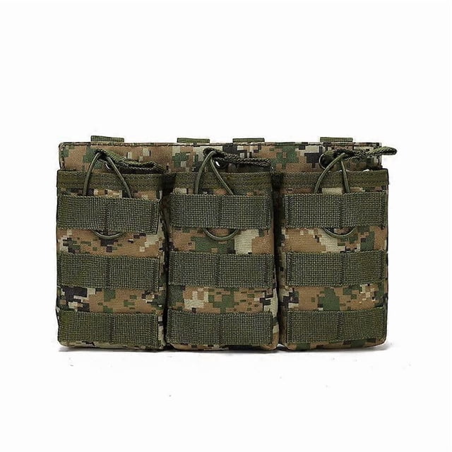 Tactical AK M4 5.56/7.62 Triple Magazine Camouflage Pouch Cartridges Clip Ammo Holder