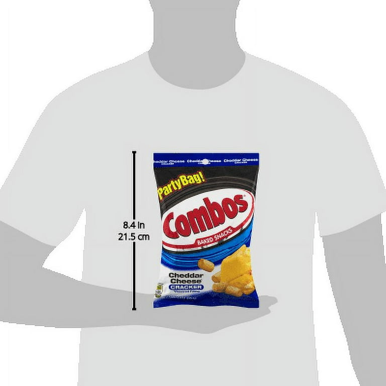 Combos Cheddar Cheese Cracker Baked Snacks Party Bag, 15 Oz