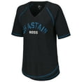 thumbnail image 2 of Women's G-III 4Her by Carl Banks Black Ross Chastain Ball Chase Tri-Blend Thermal Raglan Top, 2 of 3