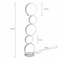 thumbnail image 2 of Miumaeov 35.5'' Nordic Floor Lamp Modern Ring Style LED Standing Light Five Rings 3 Brightness Levels Dimable for Living Room Bedroom Office, 2 of 12