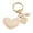 Beige, variant on Kkkded Key Chain Pearl - Decorated Key Chain - Faux Leather, Heart Pendant, for Backpacks