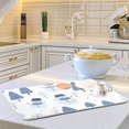 thumbnail image 6 of Yayeee Dish Drying Mat for Kitchen Counter 16"x18" Microfiber Absorbent Pad, White Snowman, 6 of 7