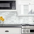 thumbnail image 5 of DEWOO 10 Sheets Peel and Stick Tile Backsplash, Stick on Wall Tiles, Self Adhesive Tile Sticker for Kitchen Backsplash and Bathroom(12"x12",White Marble), 5 of 13