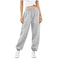 thumbnail image 5 of Jovrlynd Womens Sweatpants Elastic High Waisted Baggy Pull On Joggers Casual Workout Athletic Pants, S-3XL, 5 of 9