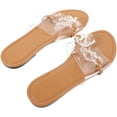 thumbnail image 4 of WHAMVOX  Women's Sandals for Summer Flat Dressy Miss Woman Transparent, 4 of 8