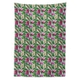 thumbnail image 3 of Ambesonne Flower Tablecloth Rectangular Table Cover, Aquarelle Lily Garden, 60"x90", Magenta Hunter Green, 3 of 4