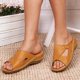 thumbnail image 2 of Amzcrzy Zapatos de mujer,Zapatos de mujer,Zapatillas de mujer, Sandalias y pantuflas informales de plataforma con tacón inclinado y punta abierta para mujer, tallas grandes Sandalias Mujer Zapatillas, 2 of 4