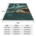 thumbnail image 3 of Zufioo Abstract Geometric Shark Fleece Blanket Queen Size,Plush Bed Blanket,Ultra Soft Throw Blanket,Plush Fuzzy Cozy Blanket Perfect for Bed,Couch-40"x30", 3 of 7