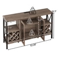 thumbnail image 5 of Blotout-Liquor Cabinet with Outlet & 16,000 Color Lights, Rustic Bar Cabinet with Removable Wine Rack, Coffee Bar Cabinet with Storage for Kitchen, Dining Room, Living Room(Grey), 5 of 11
