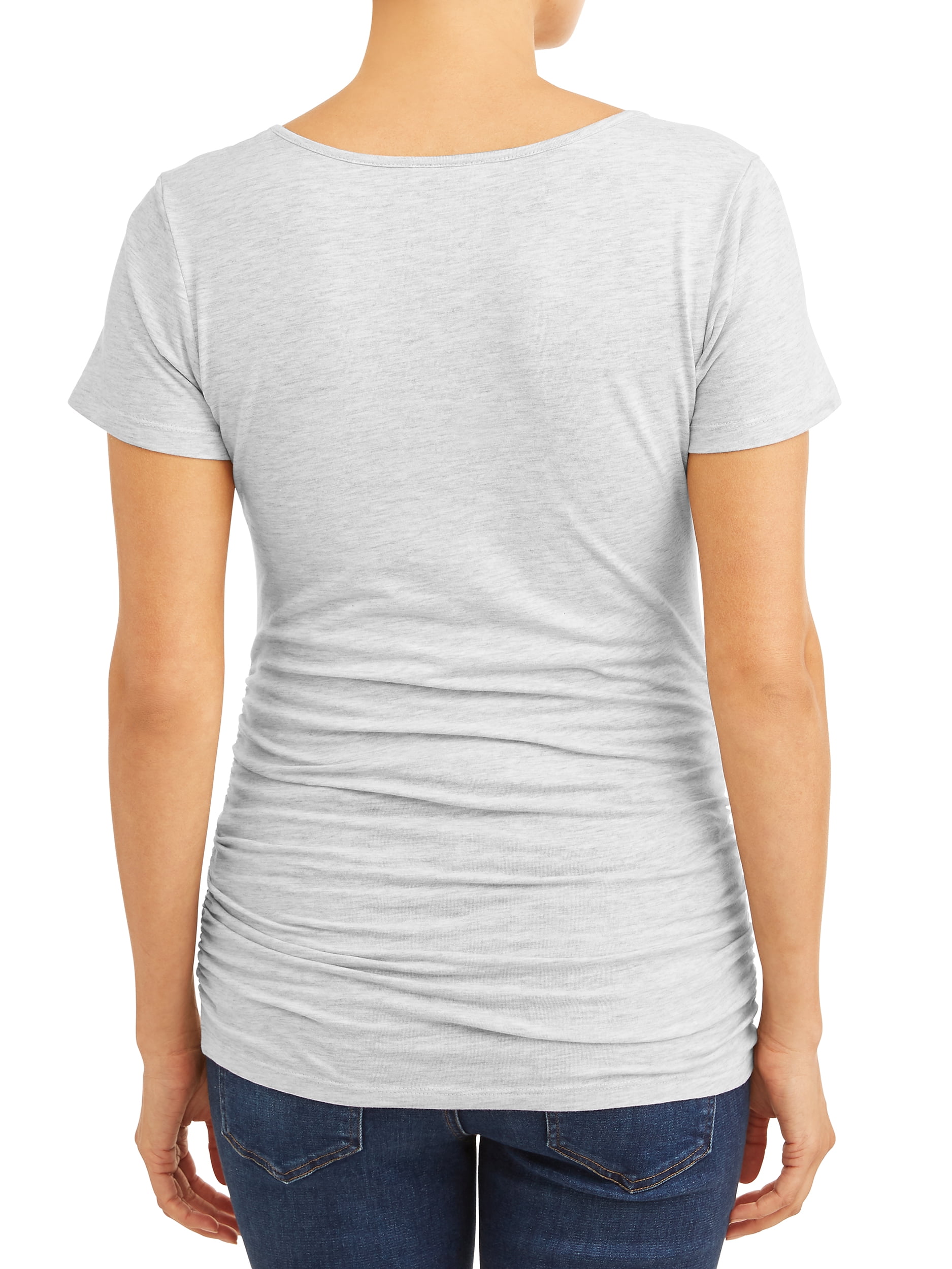 Oh! Mamma Maternity Women's Short Sleeve T-Shirt & Tank Top, 2 Pack (Womens & Women's Plus)