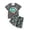 00-Grey1739, variant on Cozy Homewear Set for Toddler Boy Surf Dino Graphic Short Sleeve Crew Neck Nightwear Set