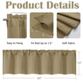 thumbnail image 6 of Chyhomenyc Taupe Valance for Windows, Blackout Curtain Valance for Living Room/Bedroom/Kitchen/Bathroom, Rod Pocket Privacy Small Window Valance, 60Wx18L, 1PC, 6 of 8