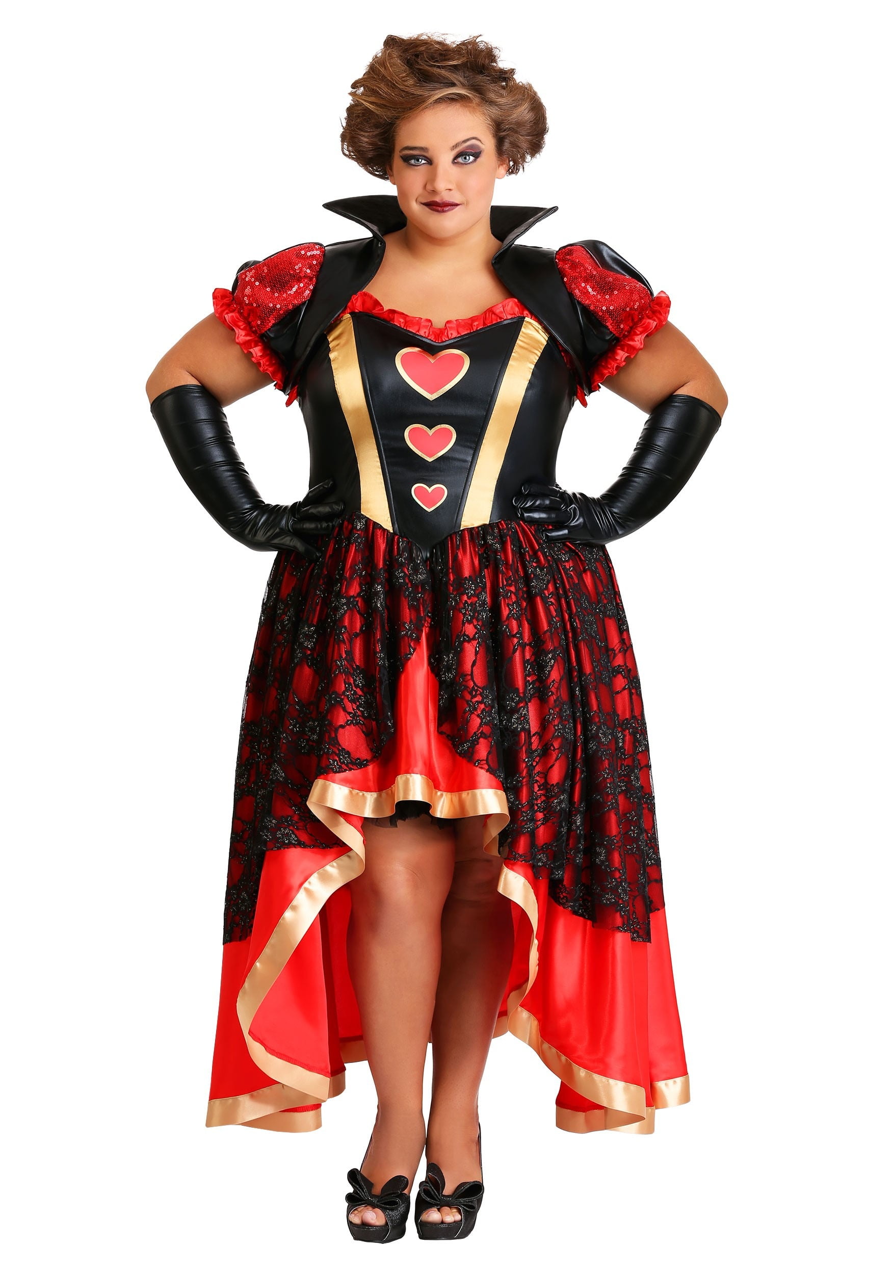 Women S Plus Size Dark Queen Of Hearts Costume