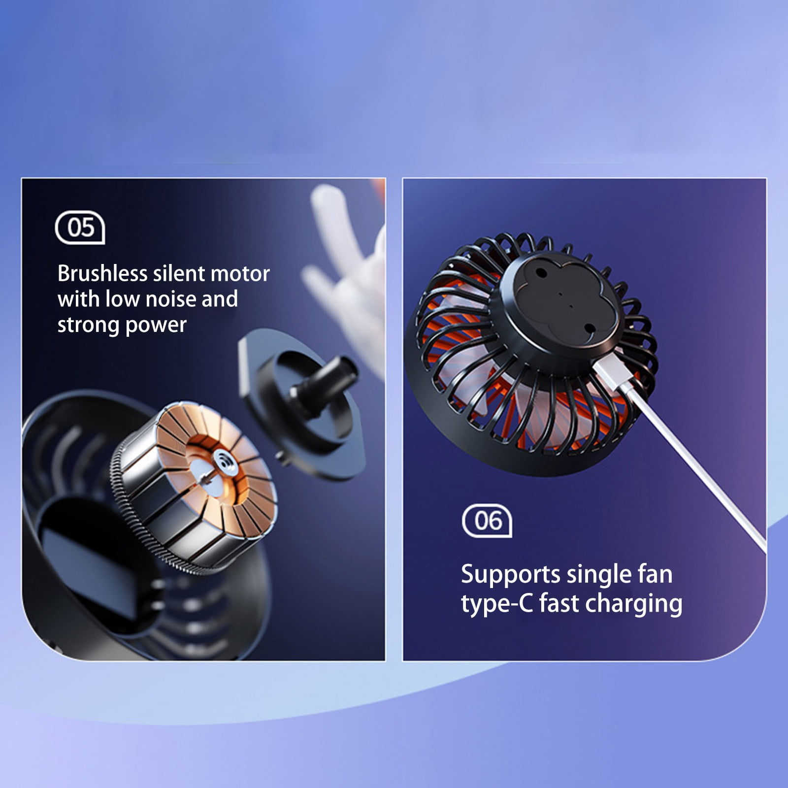 Desk Fan VibHome Clearance of savings! Car Mounted Wireless Powerful Car Fan
