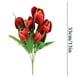 thumbnail image 2 of Ramo de flores de seda de tulipanes artificiales - Tallos de tulipán sintéticos para arreglos florales de boda, centros de mesa para la decoración de despachos en casa, de una sola pieza, 2 of 9