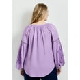 thumbnail image 2 of Avenue Women's Plus Size Embroidered Peasant Blouse, 2 of 2