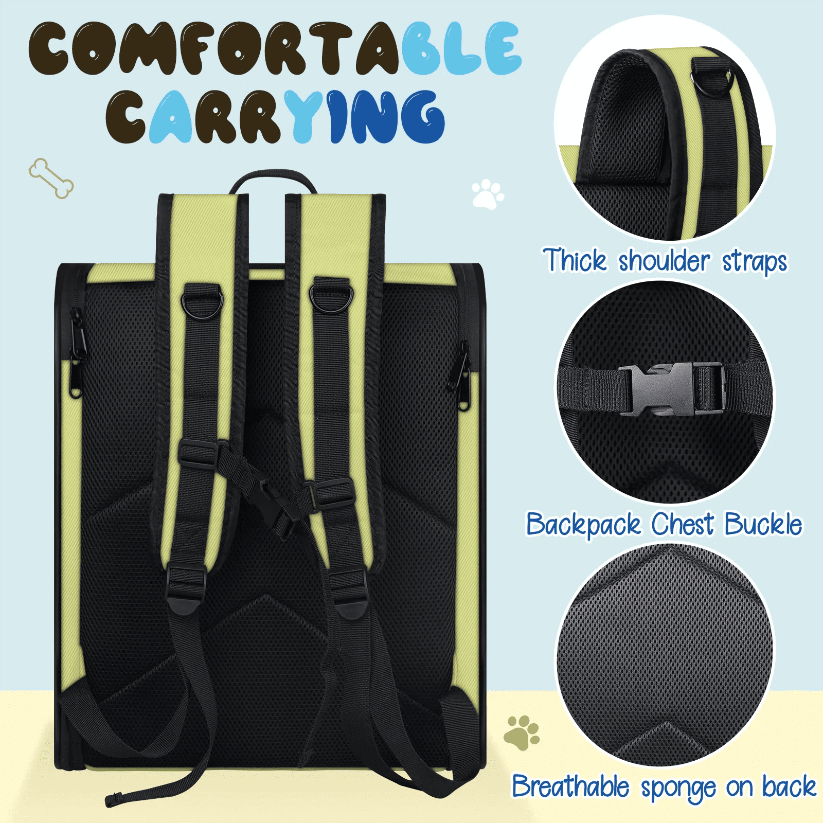 Custom Name Cat Carrier Backpack,Peresonalized Pet Backpack for Small Dogs & Cats Under 13lbs,Ventilated Pet Backpack Bag for Camping Biking Hiking Travel