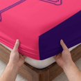 thumbnail image 3 of Full Size Fitted Sheet Set - Pink Navy Blue Flamingo 3 Piece Bedding Sets 16" Deep Pocket Fitted Sheet with 2 Pillowcases Summer Beach Coastal Modern Art Brushed Microfiber Hotel Luxury Bed Sheets, 3 of 9