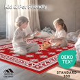 thumbnail image 4 of ODIKA 8'x10' Machine Washable Non-Slip Area Rug, Sparkling Nordic Semicircular Anti Slip Bath High Traffic Rug, Red, 617642, 4 of 5