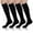 Black, variant on Womens Knee High Socks, CaiDieNu Casual Knee Thigh High Stockings, 4 Pairs | Multicolor