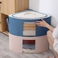 thumbnail image 3 of CSCHome Wall Corner Storage Box Oxford Cloth Storage Bin Transparent Window Foldable Home Wall Storage Box for Home Bedroom, 3 of 8